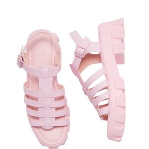 Zoe Barbie  pink Gladiator sandals by Justfab size 10